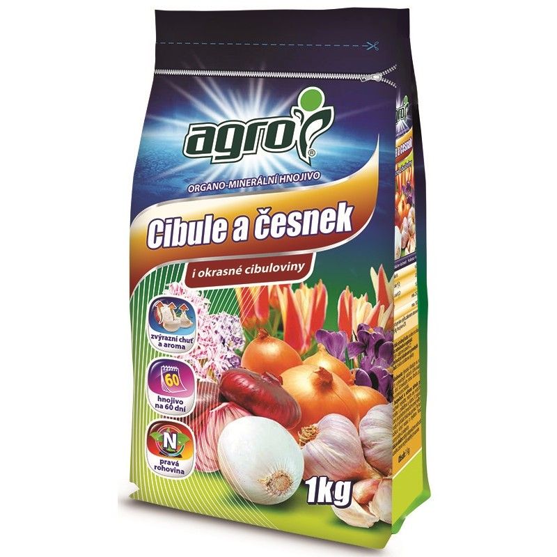 Agro Organominerální hnojivo cibule a česnek 1kg